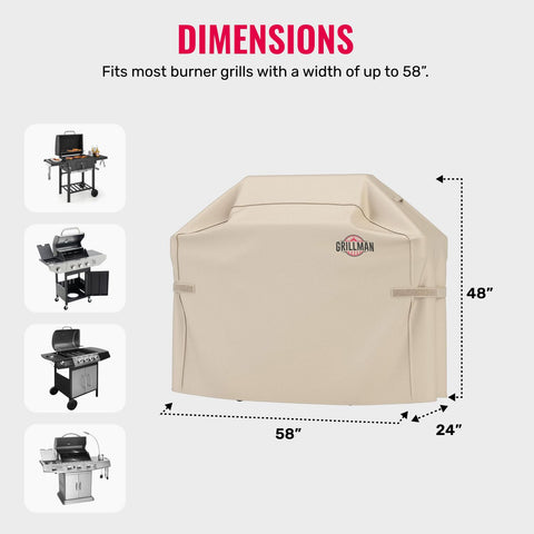 Grillman weather-resistant grill cover provides anti-UV protection for colors