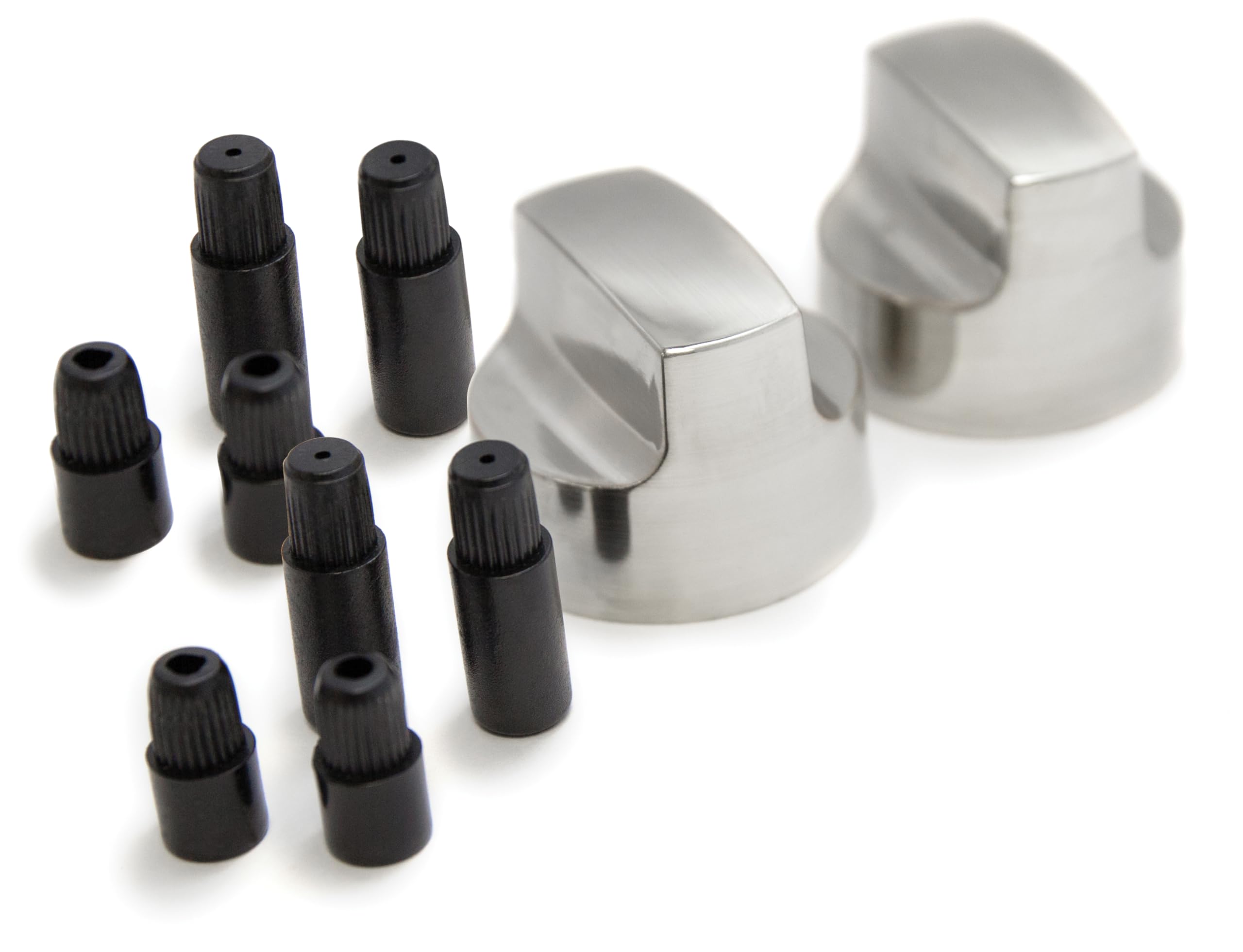 GrillPro chrome look knob pair for universal grill control