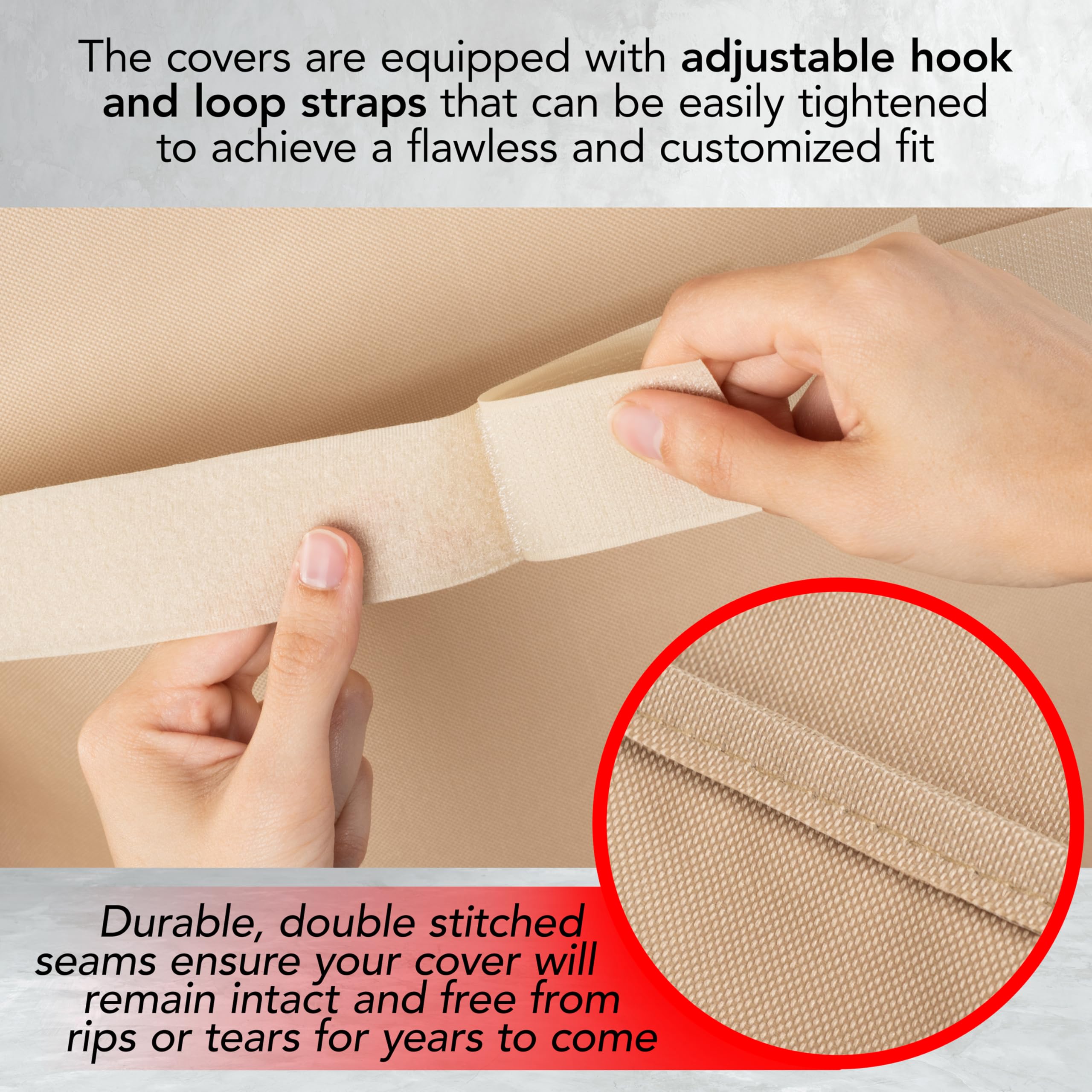 GrillTough adjustable straps secure cover against wind