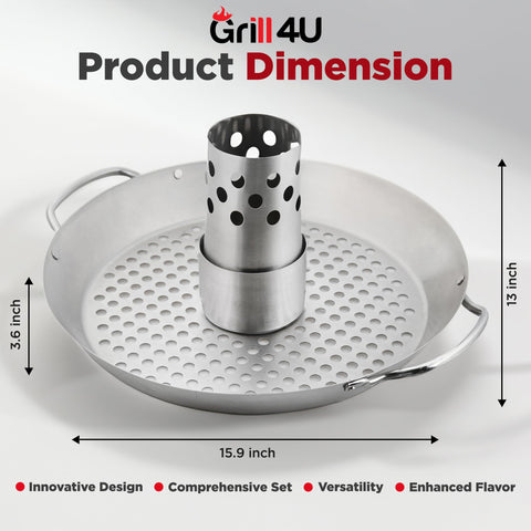 GrillX beer can holder on grill for versatile outdoor cooking