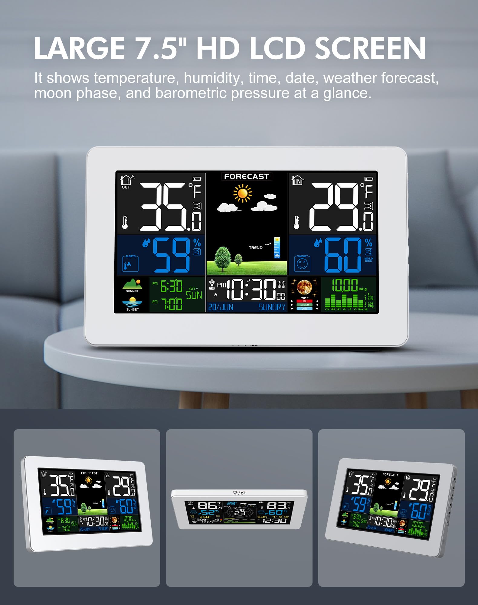 Grilza Weather Station forecast view to help plan your day.