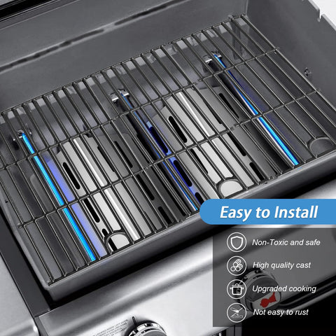 Grimate 17x10.6 large grate side view, sturdy build for high-heat grilling.