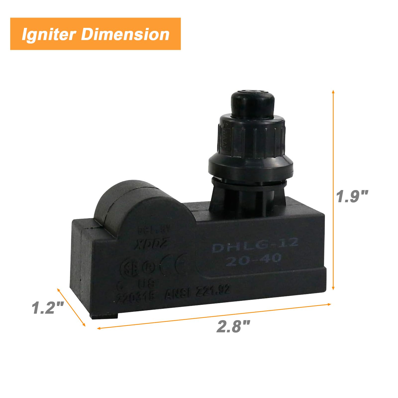 Grimate dual-outlet push-button igniter for reliable start