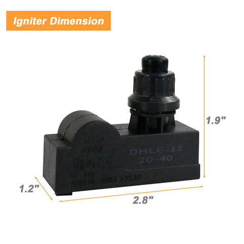 Grimate dual-outlet push-button igniter for reliable start