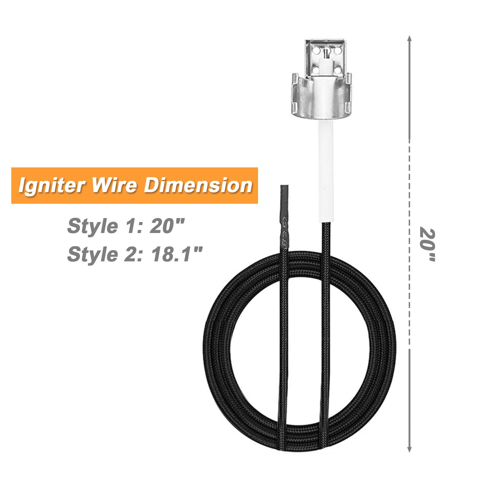 Grimate igniter kit with 18.1-inch wire for flexible setups
