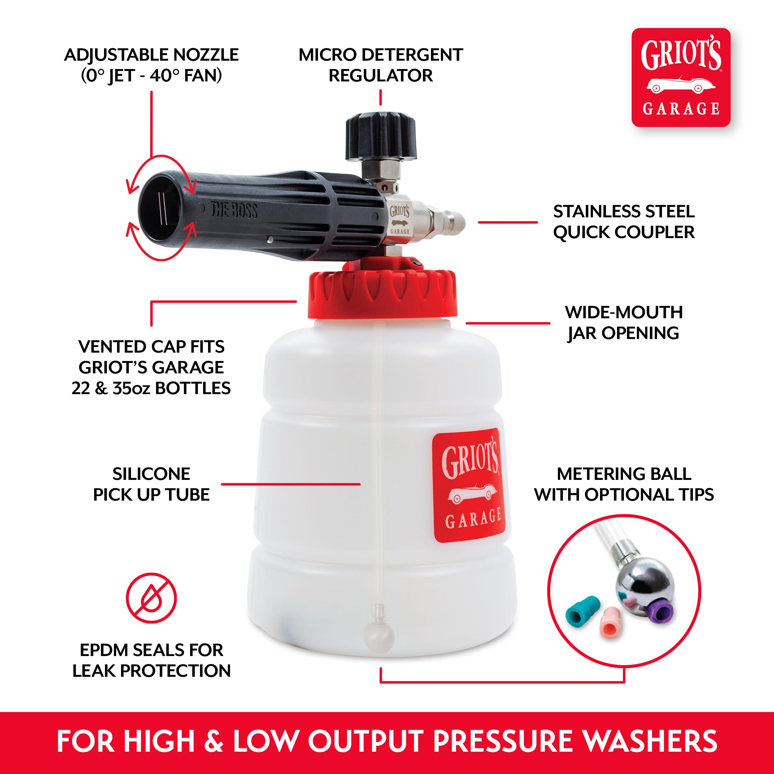 Griot's Garage The BOSS jar included supports flexible concentrate use