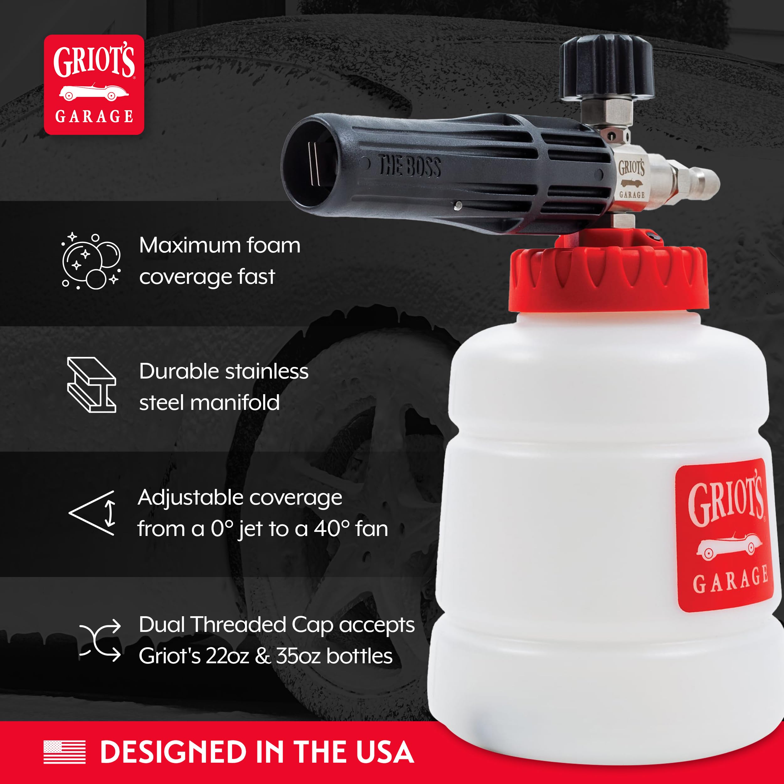 Griot's Garage The BOSS stainless manifold resists wear for long-lasting performance