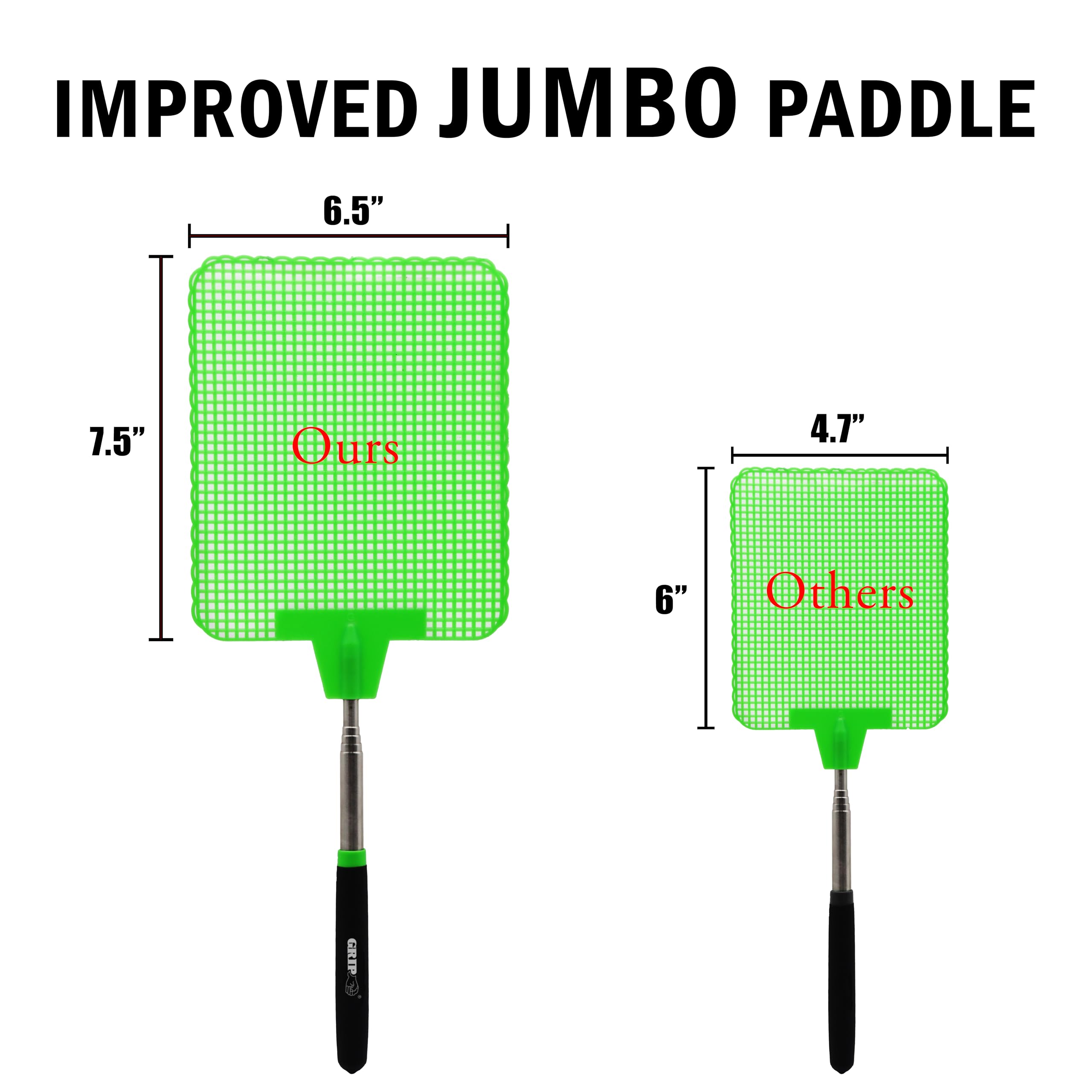 GRIP Grand Rapids fly swatter suits kitchens, offices, and workshops.