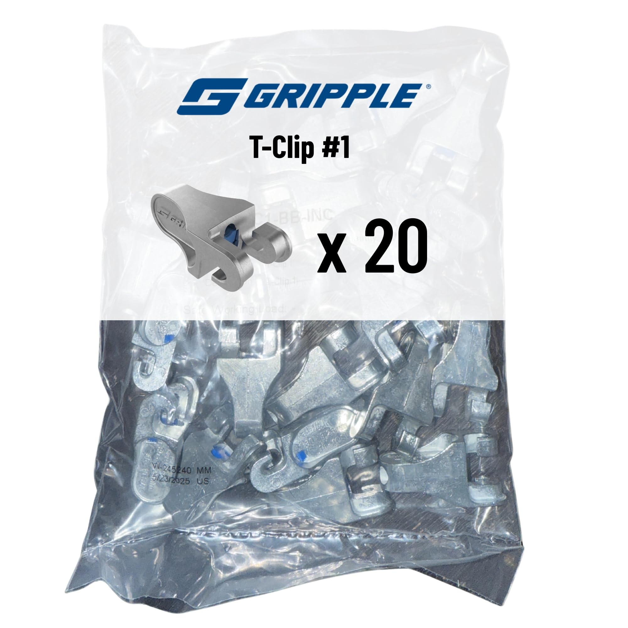GRIPPLE T-Clip terminates wire at an end post with a quick twist and secure hold