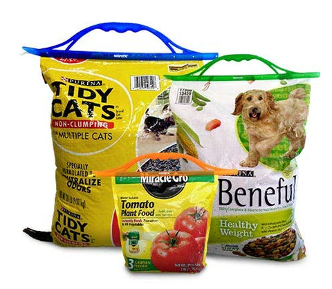GripStic bag sealer helps manage dog food, bird seed, and fertilizer bags neatly.