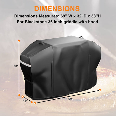 GRISUN 5482 demonstrates 600D waterproof fabric keeping the cooktop dry.