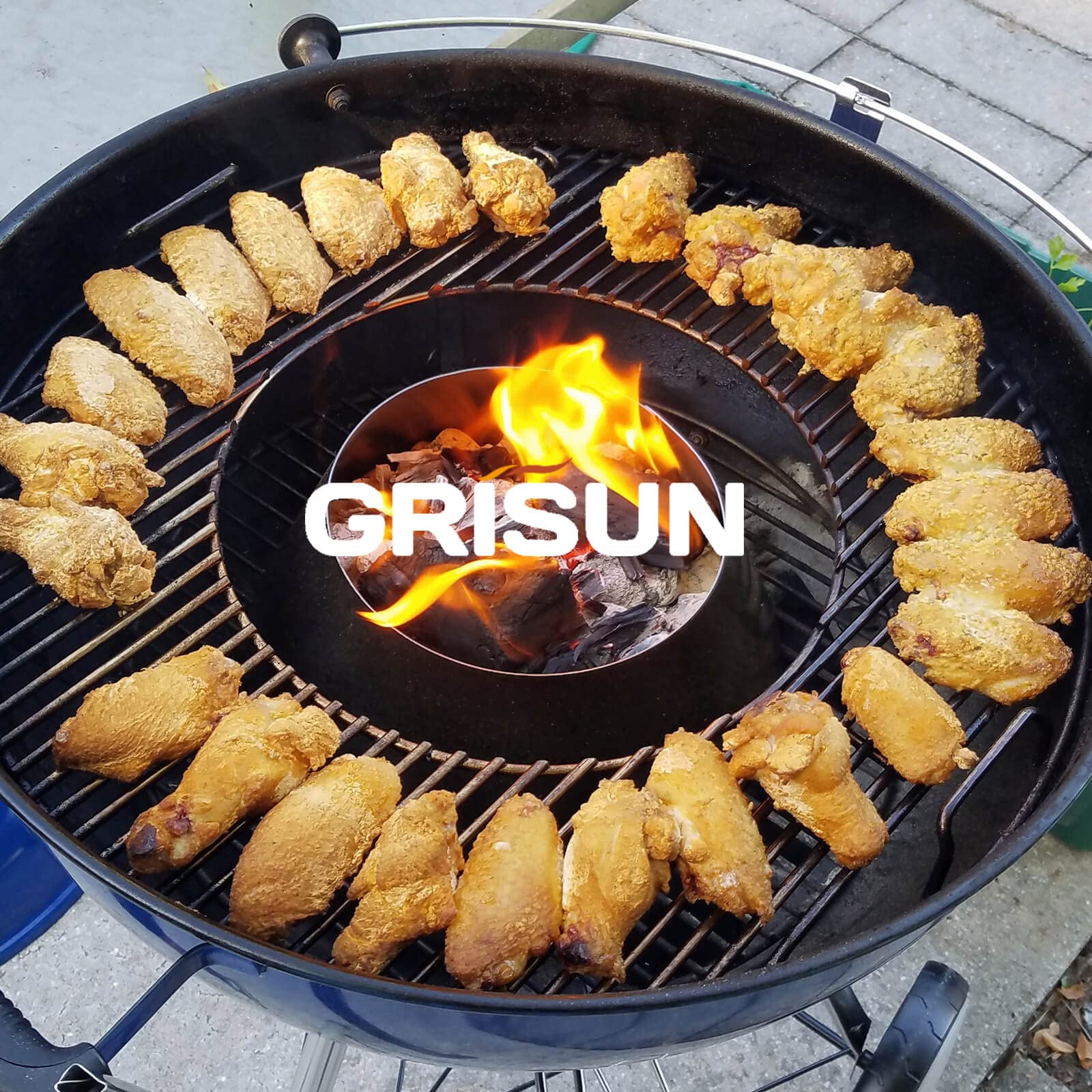 GRISUN BBQ Whirlpool heat-up test reaches high temps for faster ignition.