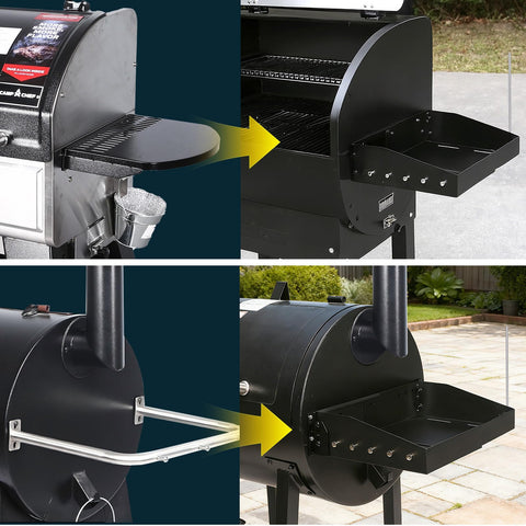 GRISUN foldable support stores neatly, preserving grill cover clearance.