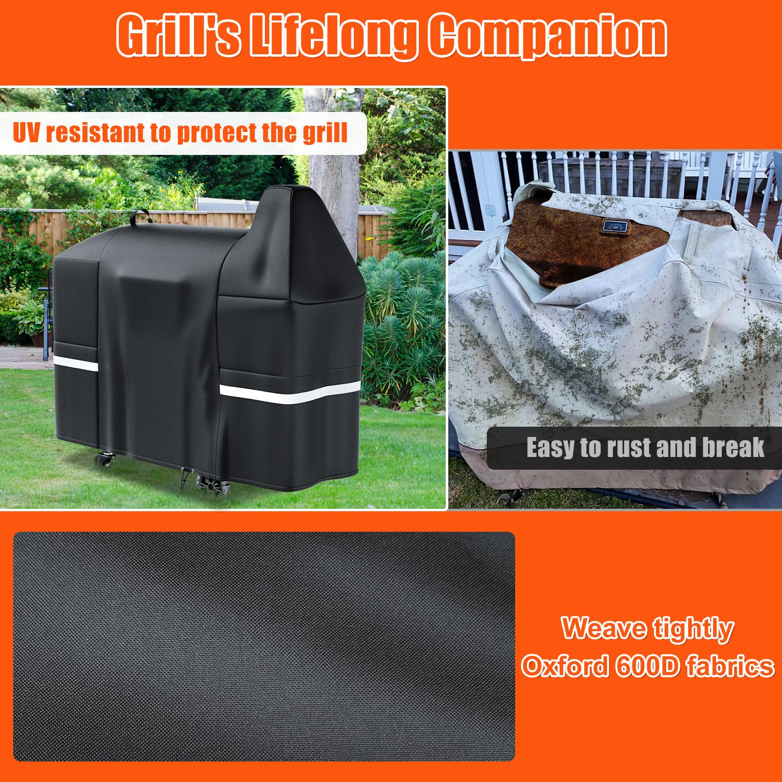 Grisun easy-clean surface wipes away dirt after grilling