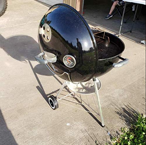 GRISUN kettle accessory lid holder helps organize lids on Weber kettles