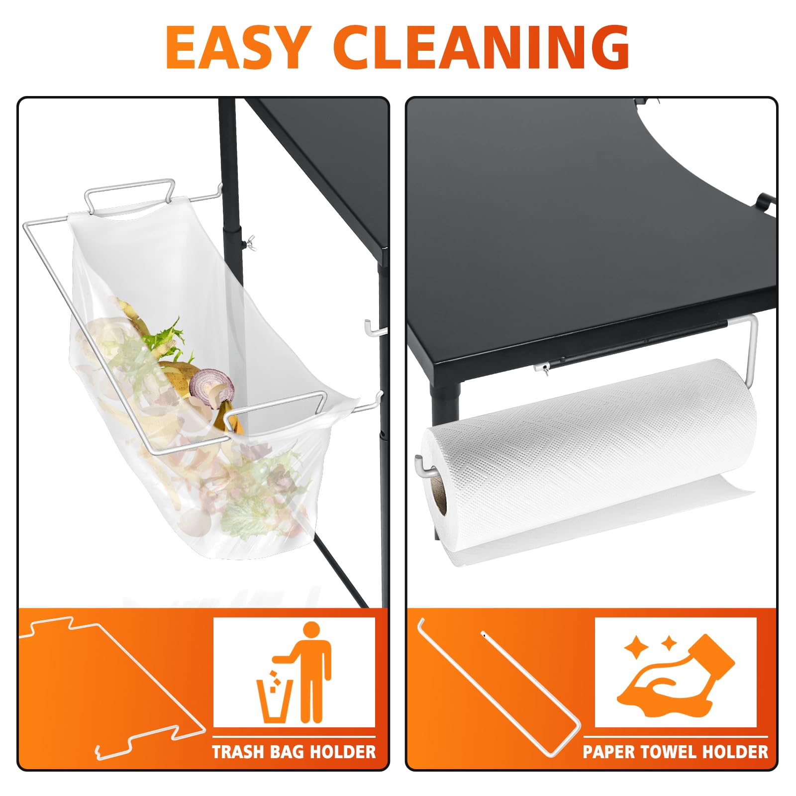 GRISUN upgraded work table with stability bar supports stable prep.