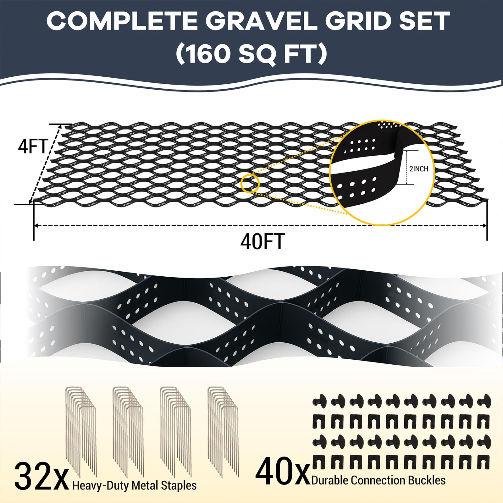GRITSPIKE honeycomb geocell stabilizes loose ground with load distribution