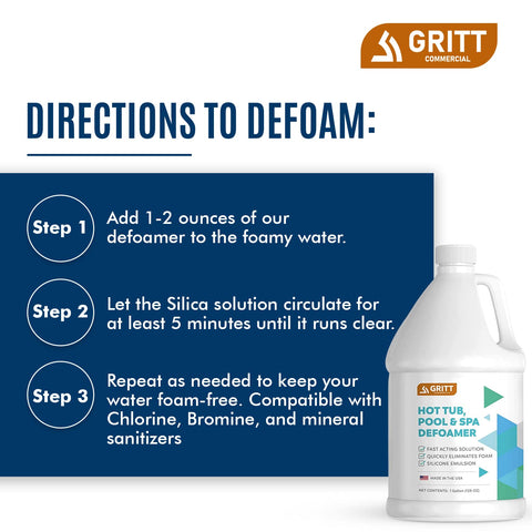 GRITT COMMERCIAL Safe formula label highlights odorless, non-toxic performance.
