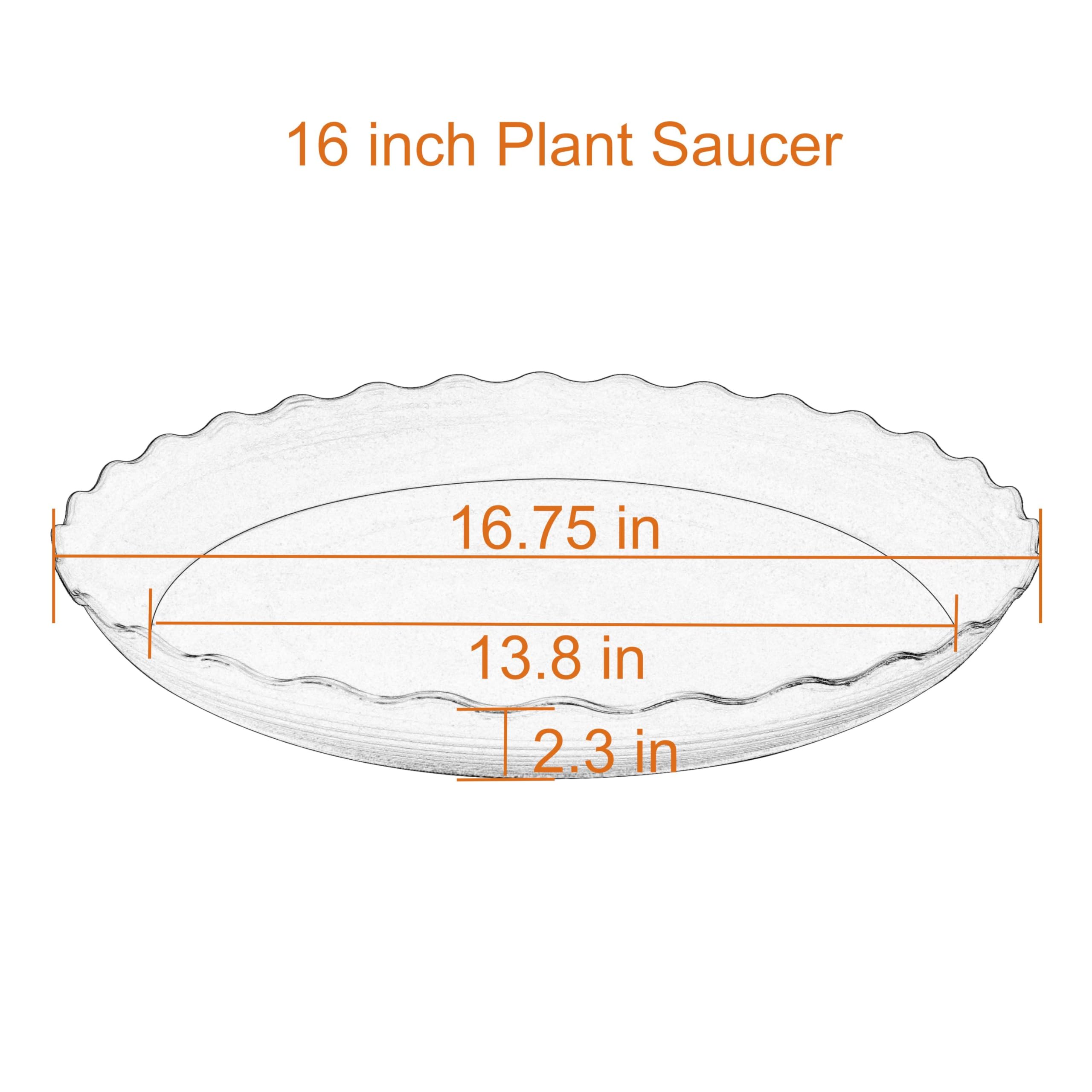 Grjoprt round indoor plant tray fits standard pots, helping moisture stay contained.