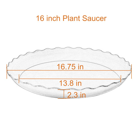 Grjoprt round indoor plant tray fits standard pots, helping moisture stay contained.