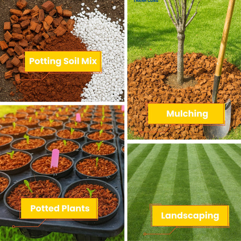 Gro-Med Coco Husk Chips Brick used in a DIY potting soil mix