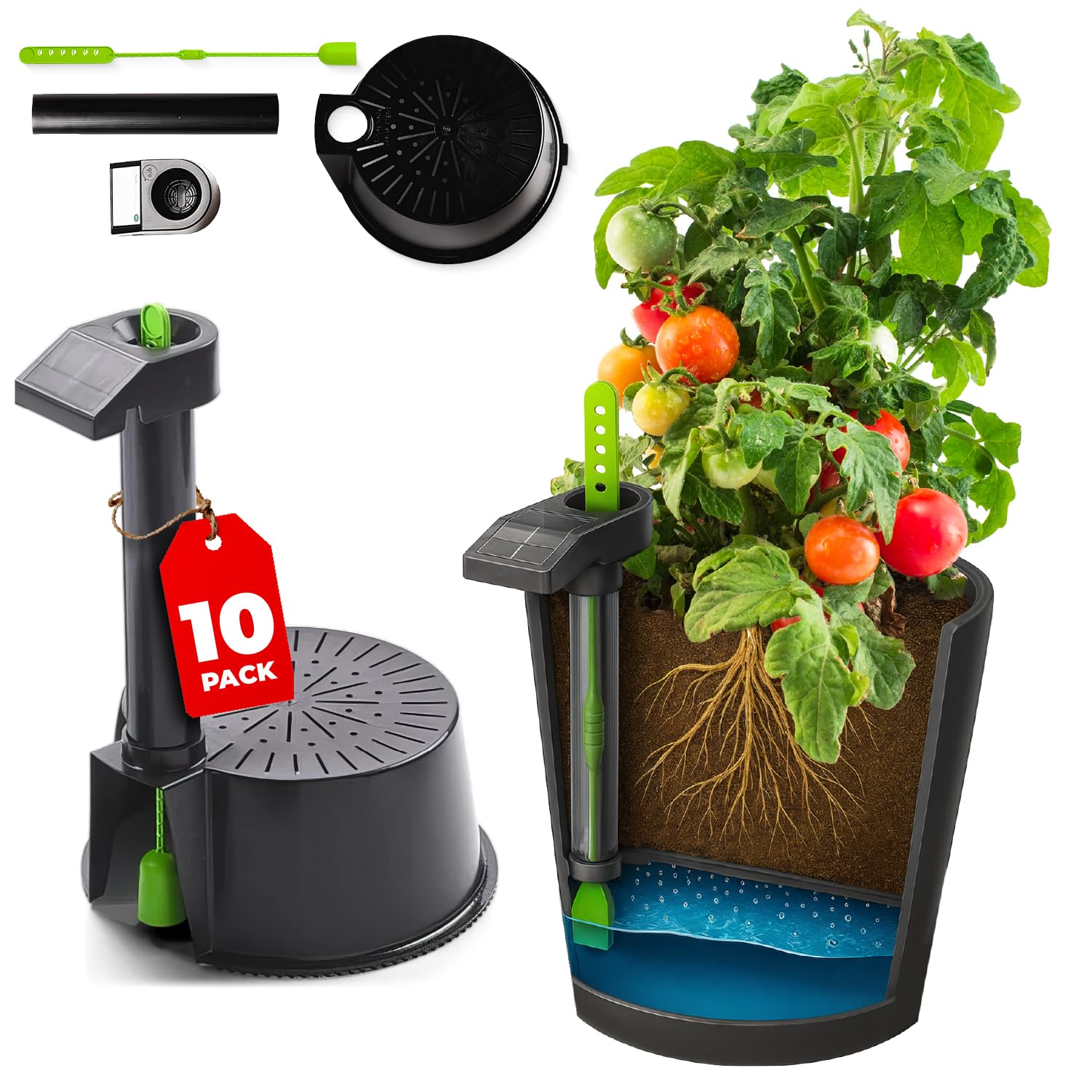GroBucket self-watering insert inside a 5-gallon bucket for steady moisture