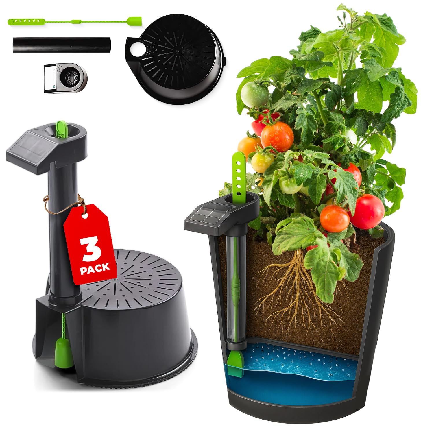 GroBucket self-watering insert in bucket setup for quick installation