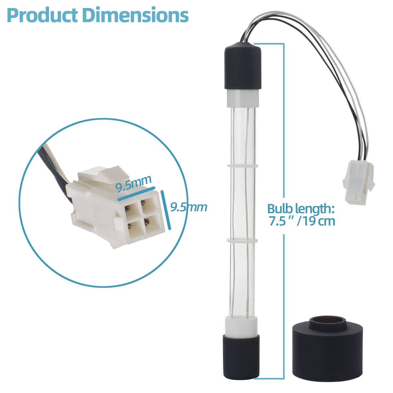 GRONGU quartz-shroud bulb 6472-841; durable seal for spa lighting reliability.