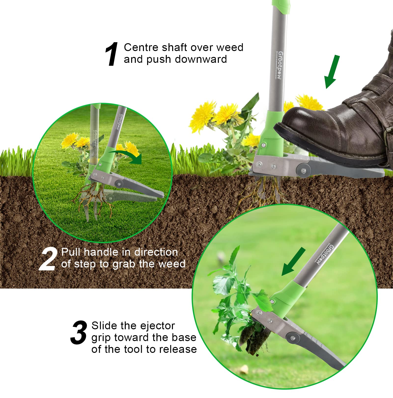 Grootpow WP5 ergonomic handle designed for comfort
