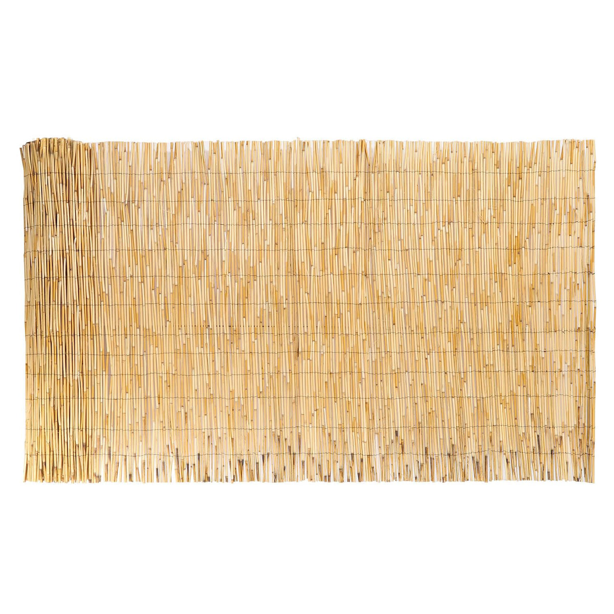 Groovboo natural reed fence panel for outdoor privacy and breathable shade.