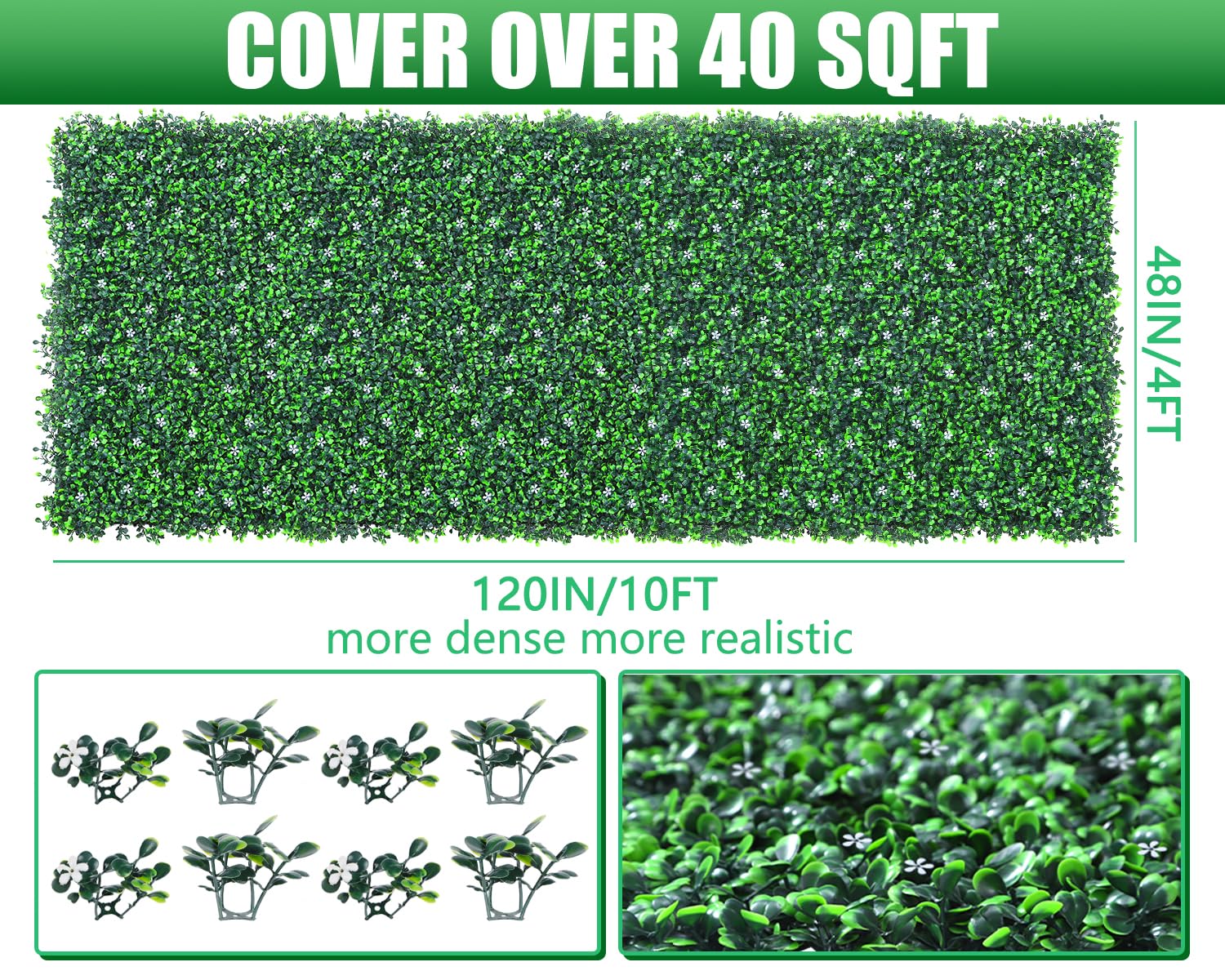Grooy artificial ivy fence demonstrates a dense, natural look for patios or balconies.