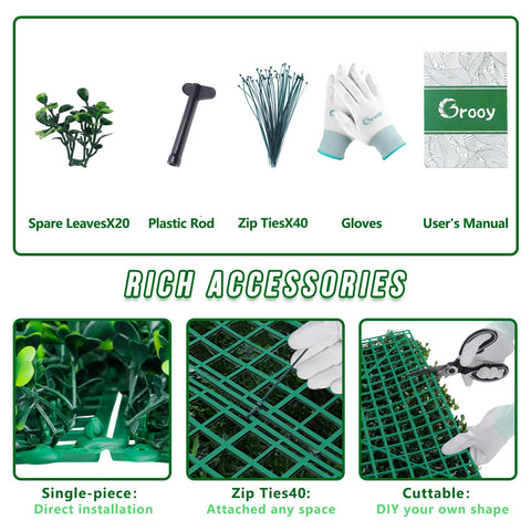 Grooy Boxwood Roll Panel is suitable for indoor or outdoor use.