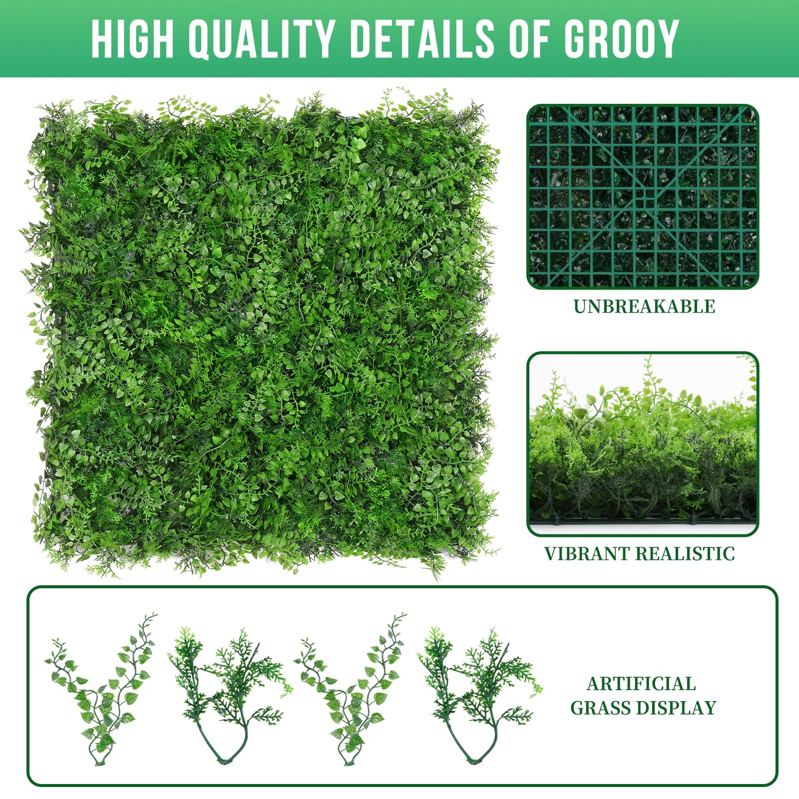 Grooy hedge wall panel assembly kit demonstrates quick, simple setup.