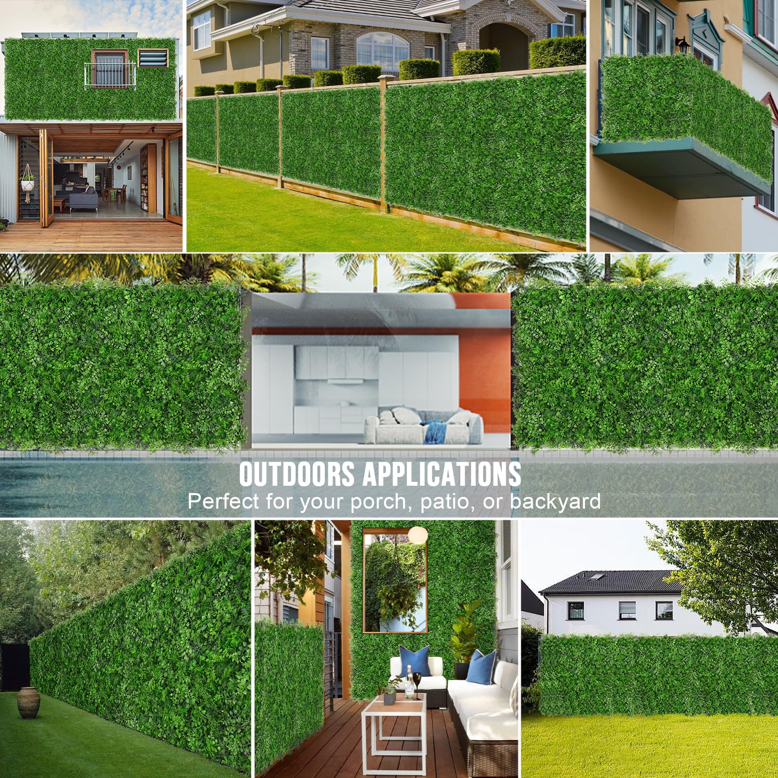 Grooy privacy wall fence coverage suited for porches and patios.