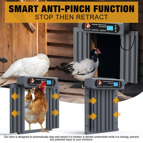 GROPOW anti-pinch sensor emphasizes chicken safety during operation.