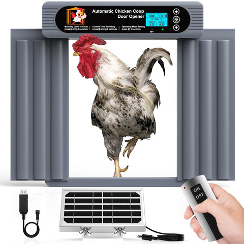 GROPOW extralarge front view shows a sturdy, roomy door for reliable coop access.