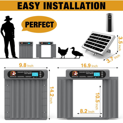 GROPOW remote control enables convenient door operation from a distance.