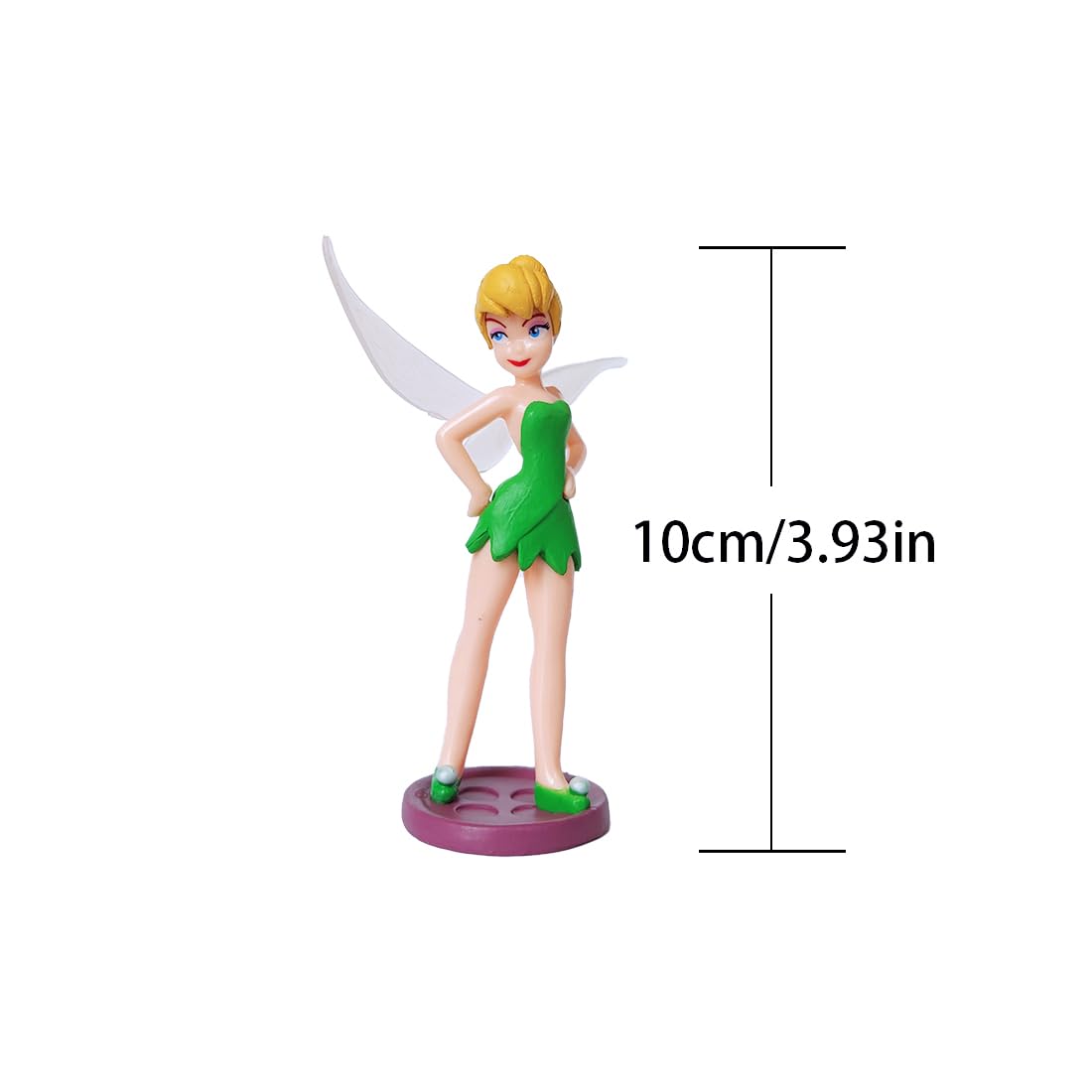 Grostmend Tinkerbell cake topper display adds charm to birthday celebrations.