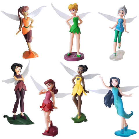 Grostmend Tinkerbell fairy figurines group enhances magical garden styling.