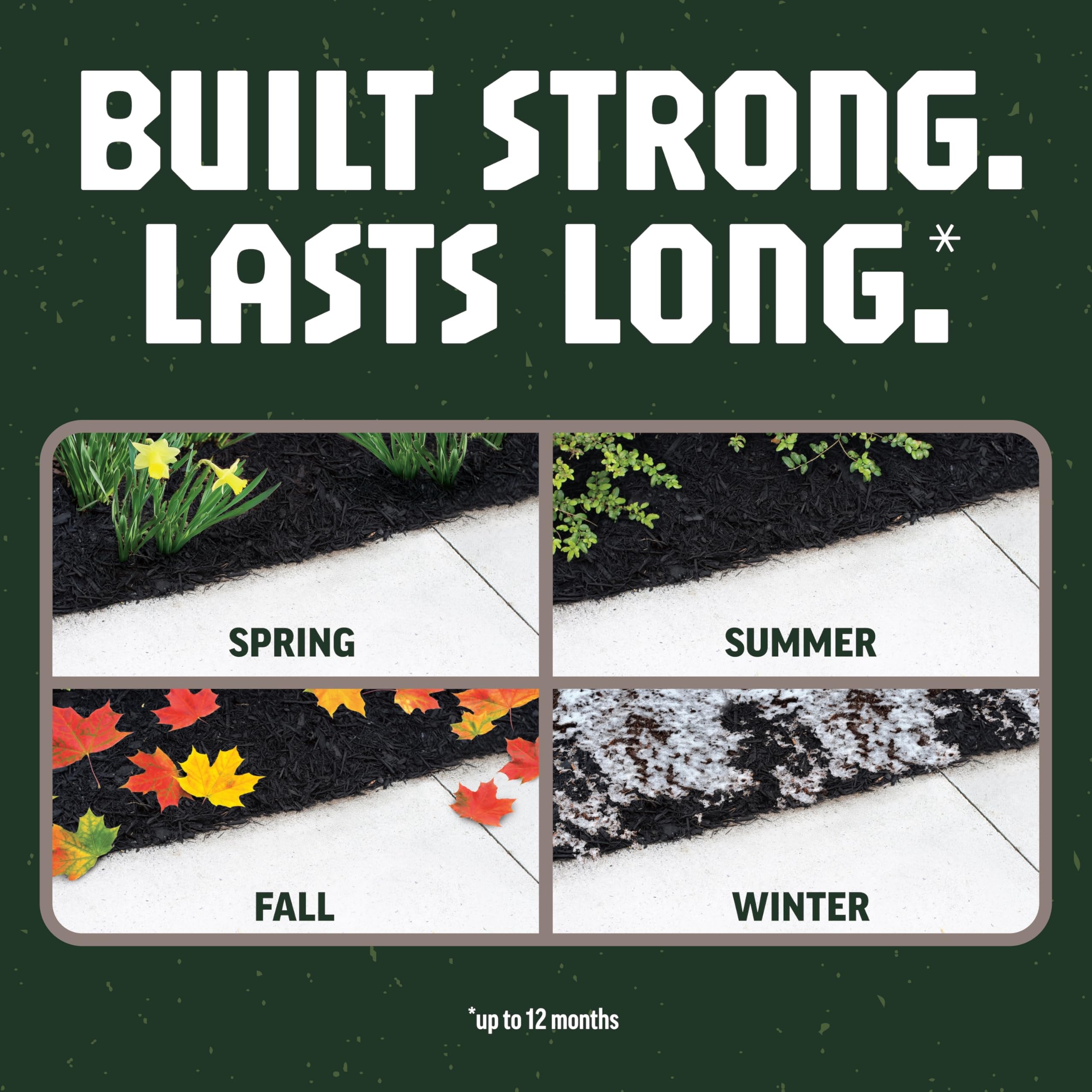 Ground Grip dries clear while keeping landscaping materials in place.