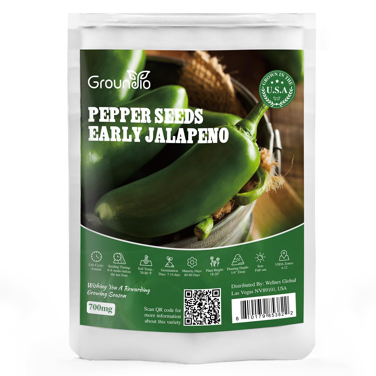 Groundio jalapeno seeds non-gmo USA grown