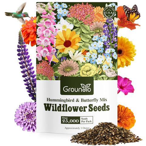 Groundio wildflower seeds mix in 1oz package ready for pollinator-friendly garden