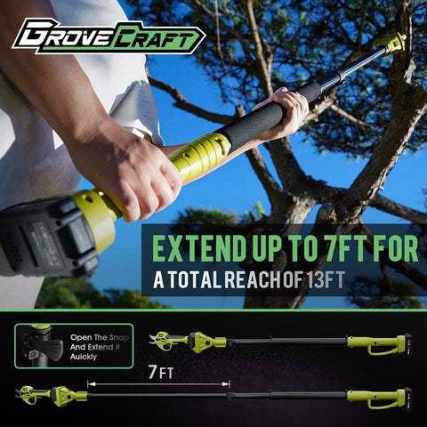 GroveCraft lightweight pruner at 3.3 pounds reduces fatigue during long jobs.