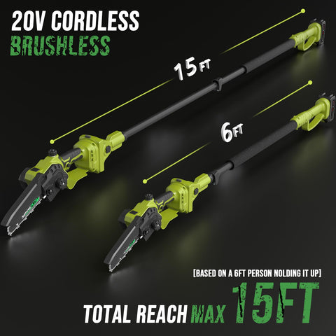 Grovecraft mini chainsaw for precise ground-level cuts and quick wood prep.