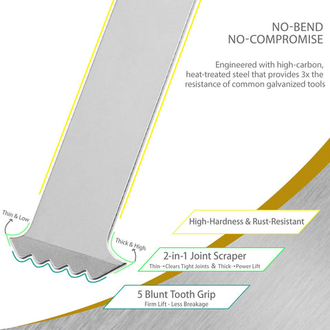 Grovvy paver removal tool with 2-in-1 scraper design targets tight joints.