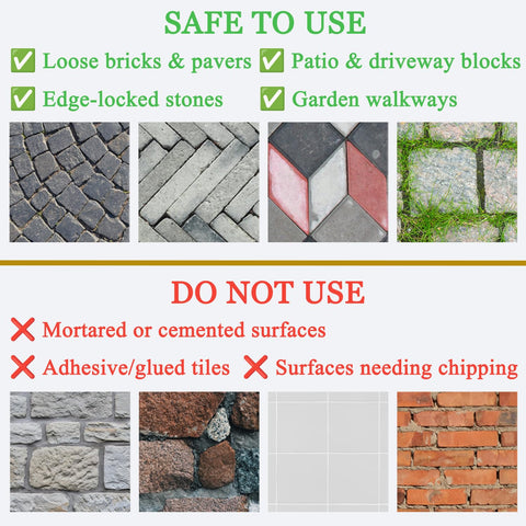 Grovvy tool featuring five-tooth grip ensures secure brick removal.