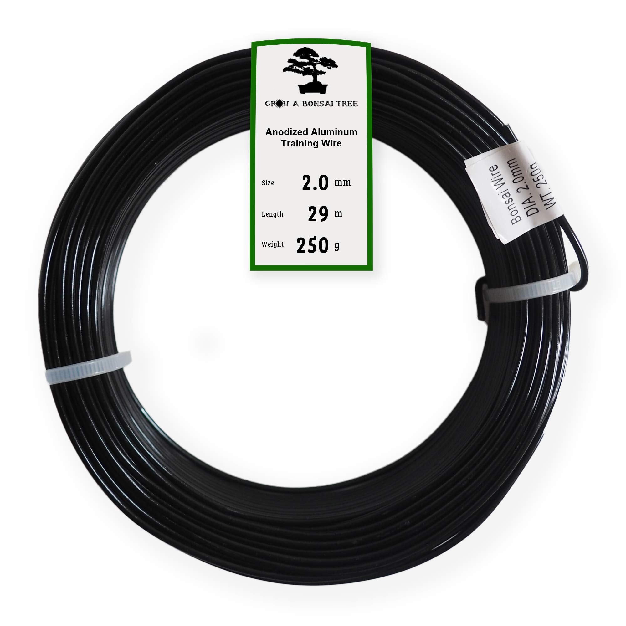 Grow A Bonsai Tree black anodized 2.0mm wire ready for branch shaping