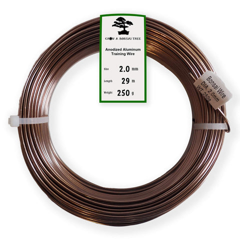 Grow A Bonsai Tree anodized 2mm wire brown close up blending with bark and branches