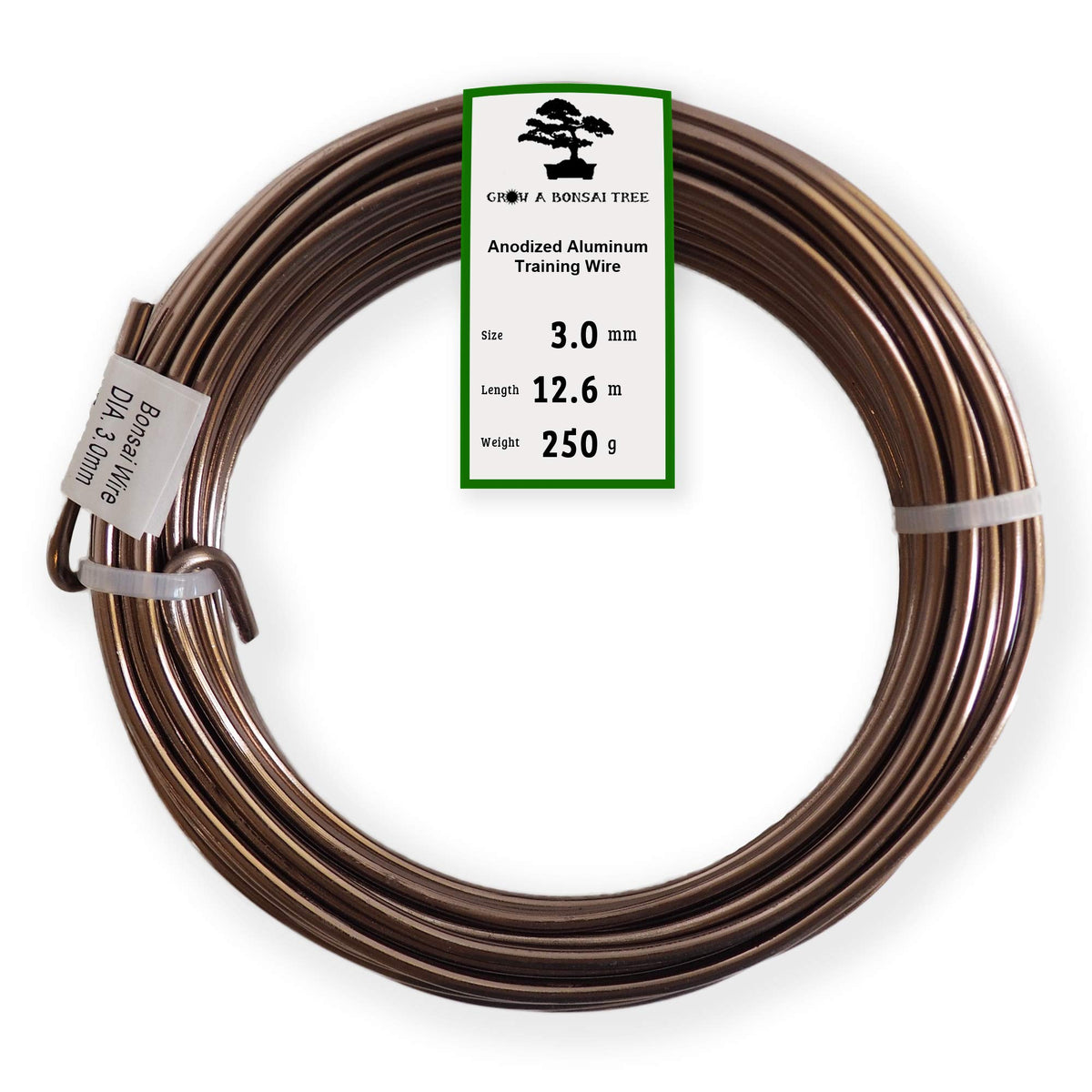 Grow A Bonsai Tree anodized 3.0mm brown wire roll ready for shaping.