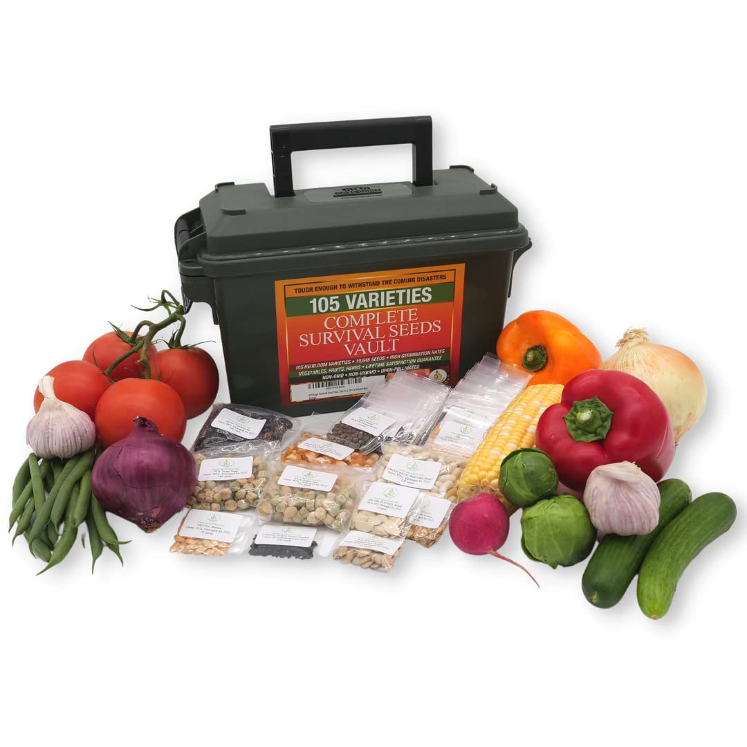Grow For It survival seeds vault with ammo box organizer for long-term storage